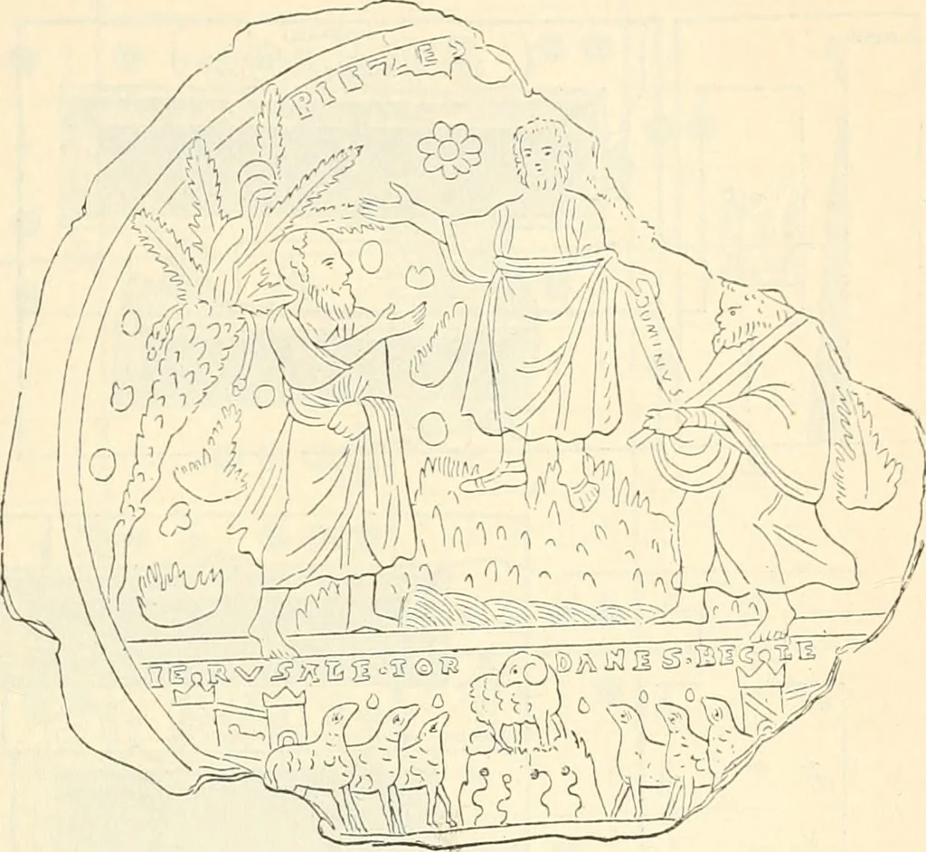 An illustration from Bilder aus der Geschichte der altchristlichen Kunst und liturgie in Italien, 1899, leaf 120