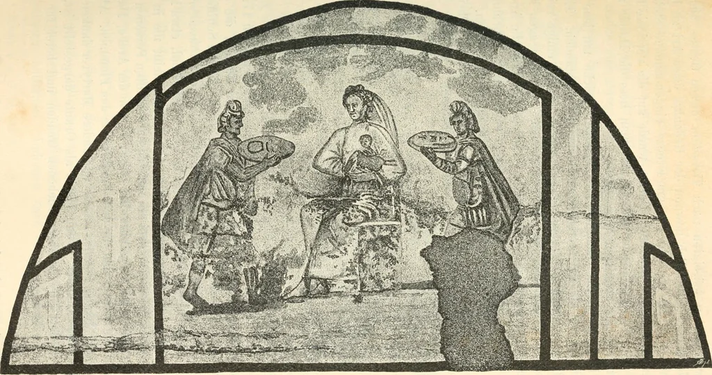 An illustration from Bilder aus der Geschichte der altchristlichen Kunst und liturgie in Italien, 1899, leaf 126