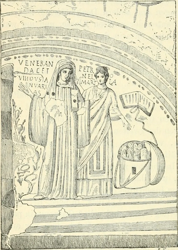 An illustration from Bilder aus der Geschichte der altchristlichen Kunst und liturgie in Italien, 1899, leaf 129