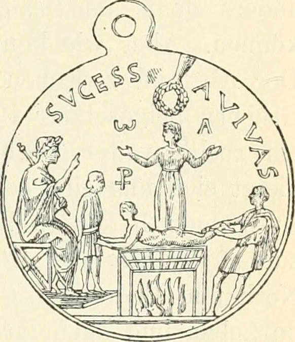 An illustration from Bilder aus der Geschichte der altchristlichen Kunst und liturgie in Italien, 1899, leaf 130