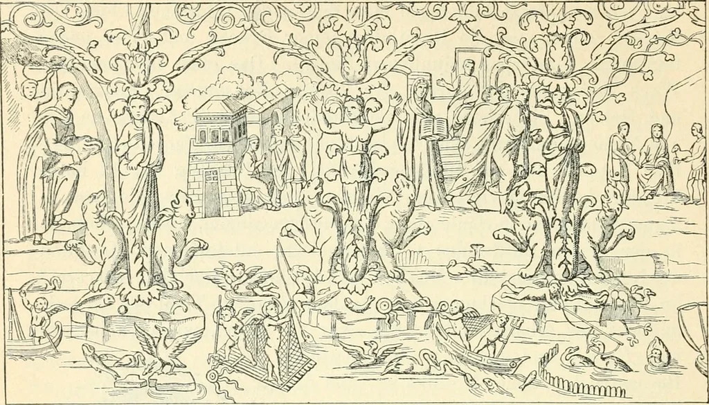 An illustration from Bilder aus der Geschichte der altchristlichen Kunst und liturgie in Italien, 1899, leaf 145