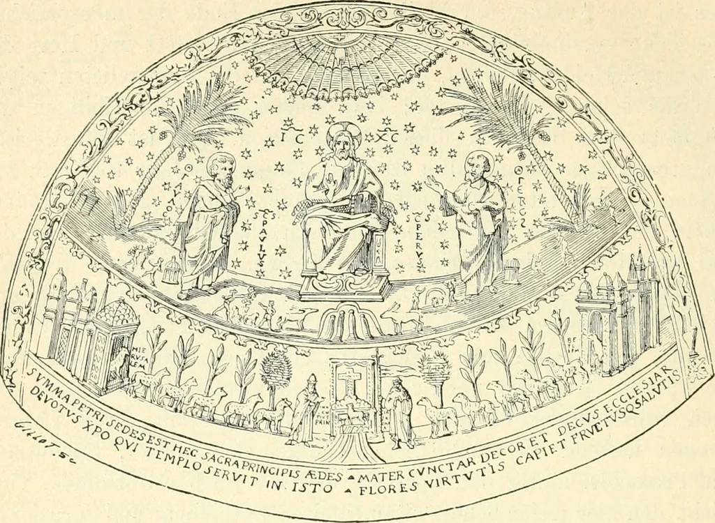 An illustration from Bilder aus der Geschichte der altchristlichen Kunst und liturgie in Italien, 1899, leaf 149