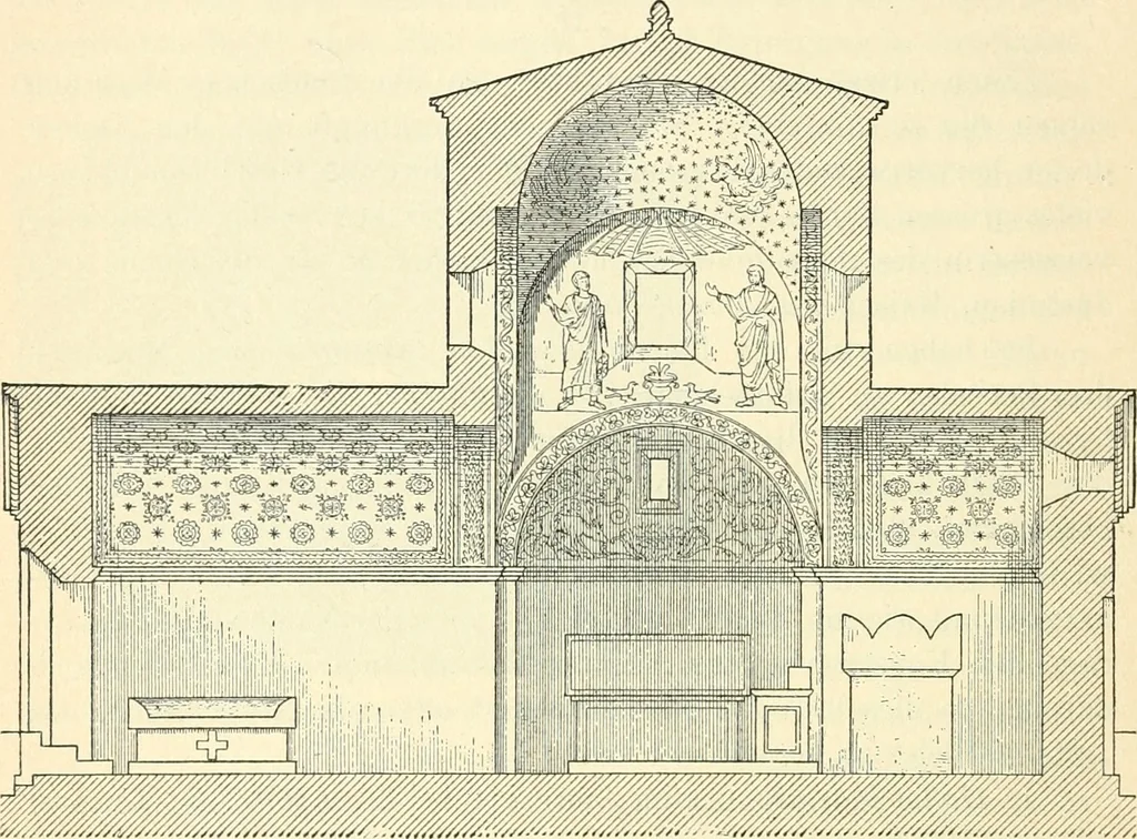 An illustration from Bilder aus der Geschichte der altchristlichen Kunst und liturgie in Italien, 1899, leaf 167