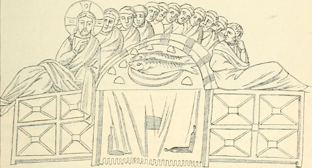 An illustration from Bilder aus der Geschichte der altchristlichen Kunst und liturgie in Italien, 1899, leaf 176