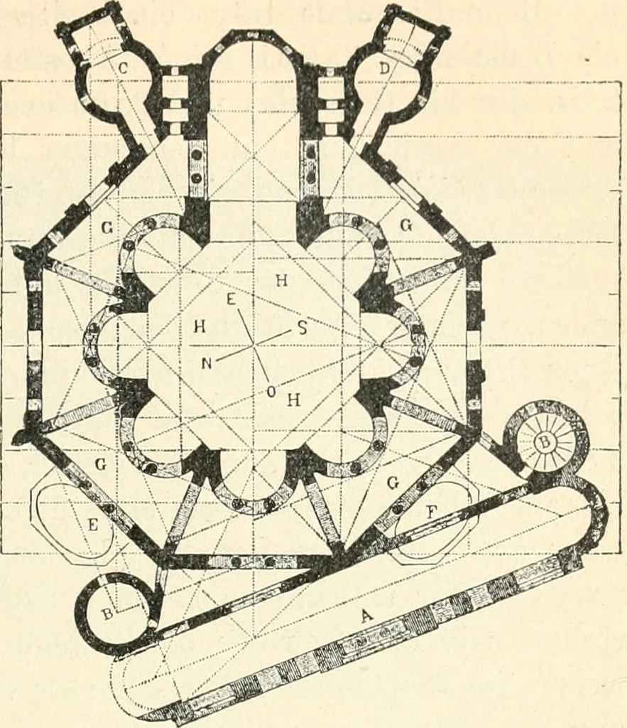 An illustration from Bilder aus der Geschichte der altchristlichen Kunst und liturgie in Italien, 1899, leaf 188