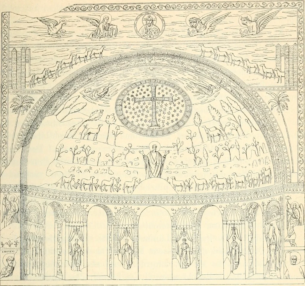An illustration from Bilder aus der Geschichte der altchristlichen Kunst und liturgie in Italien, 1899, leaf 208
