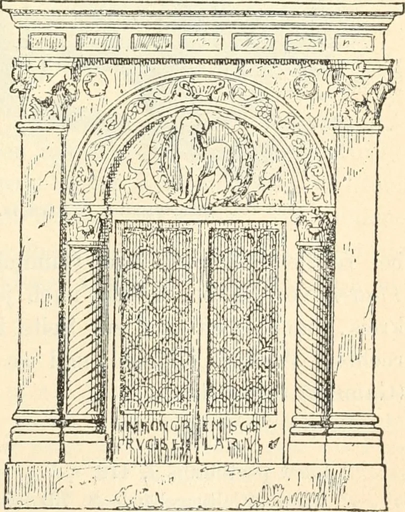 An illustration from Bilder aus der Geschichte der altchristlichen Kunst und liturgie in Italien, 1899, leaf 250