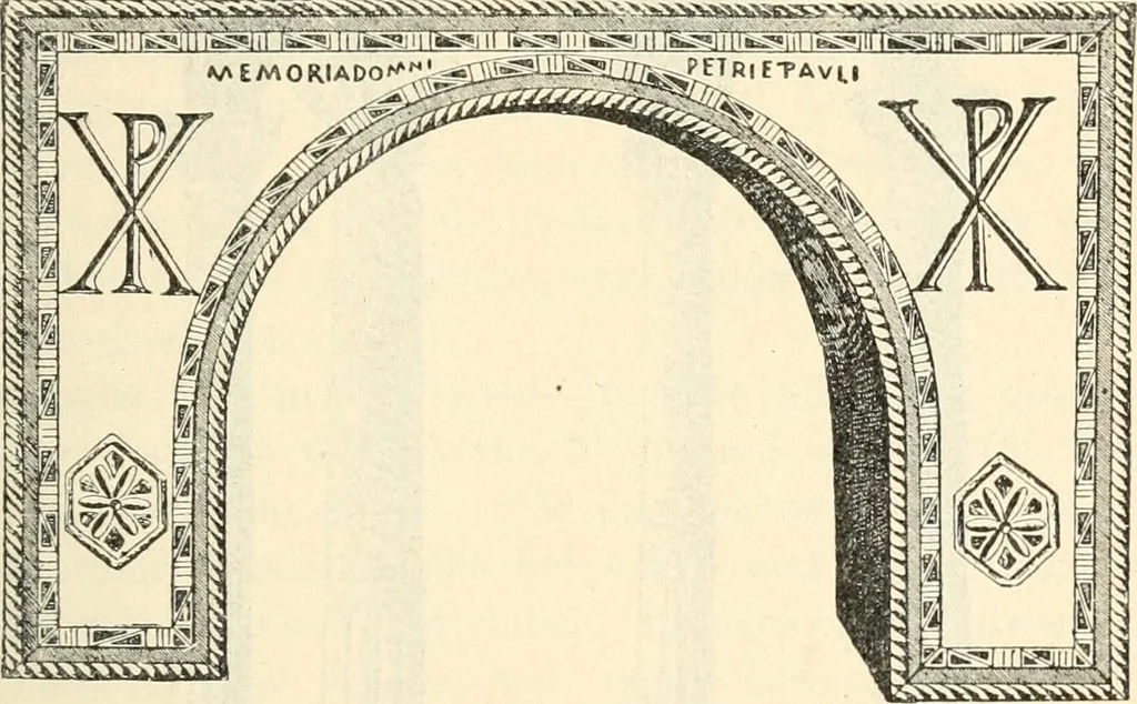 An illustration from Bilder aus der Geschichte der altchristlichen Kunst und liturgie in Italien, 1899, leaf 252