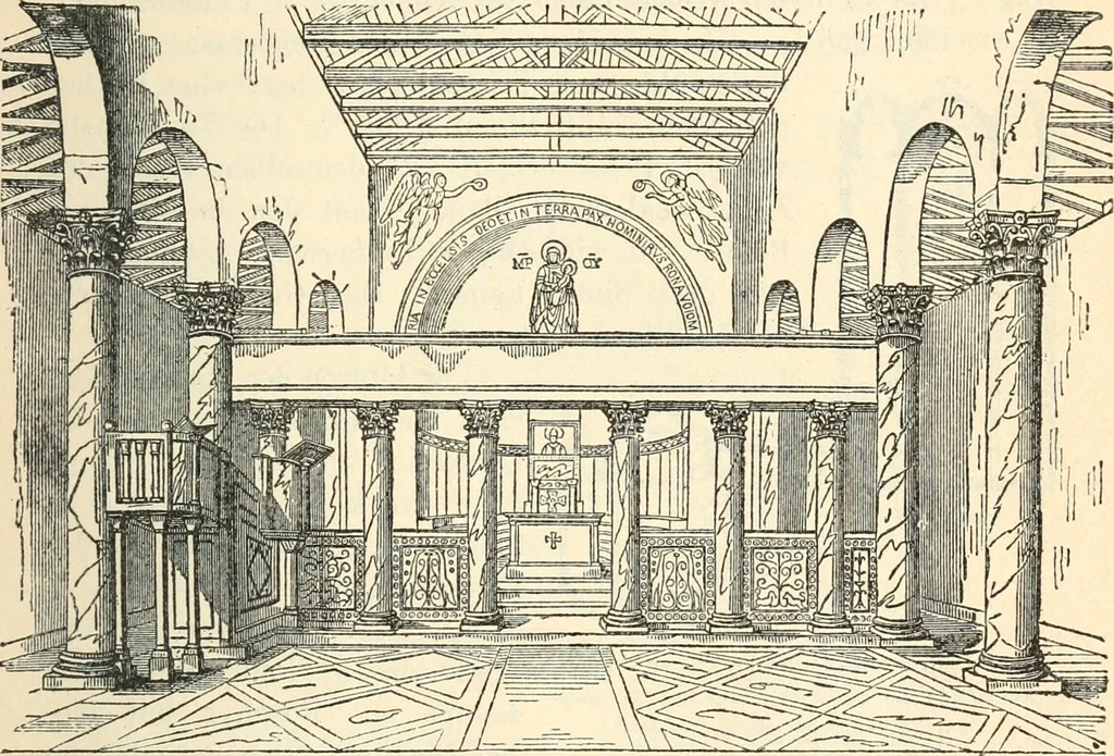 An illustration from Bilder aus der Geschichte der altchristlichen Kunst und liturgie in Italien, 1899, leaf 256