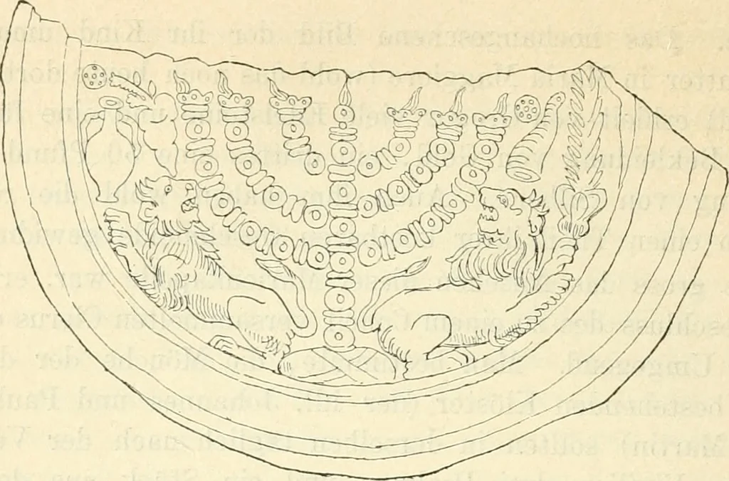 An illustration from Bilder aus der Geschichte der altchristlichen Kunst und liturgie in Italien, 1899, leaf 267