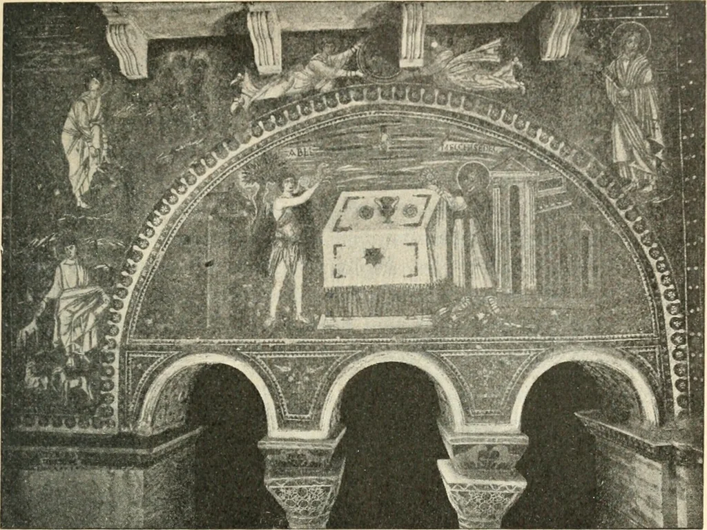 An illustration from Bilder aus der Geschichte der altchristlichen Kunst und liturgie in Italien, 1899, leaf 292