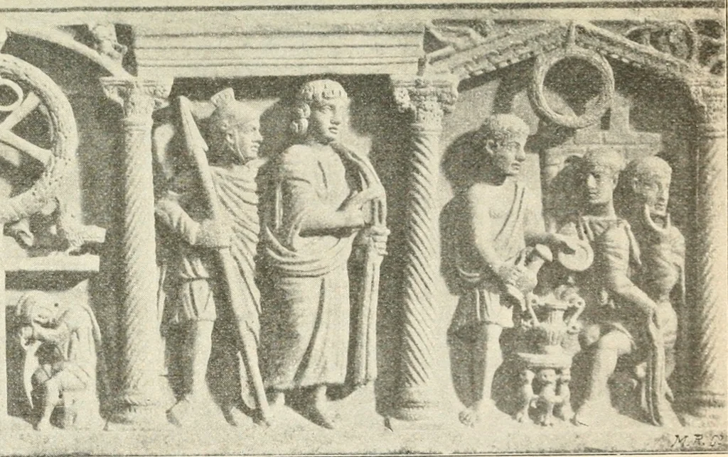 An illustration from Bilder aus der Geschichte der altchristlichen Kunst und liturgie in Italien, 1899, leaf 32
