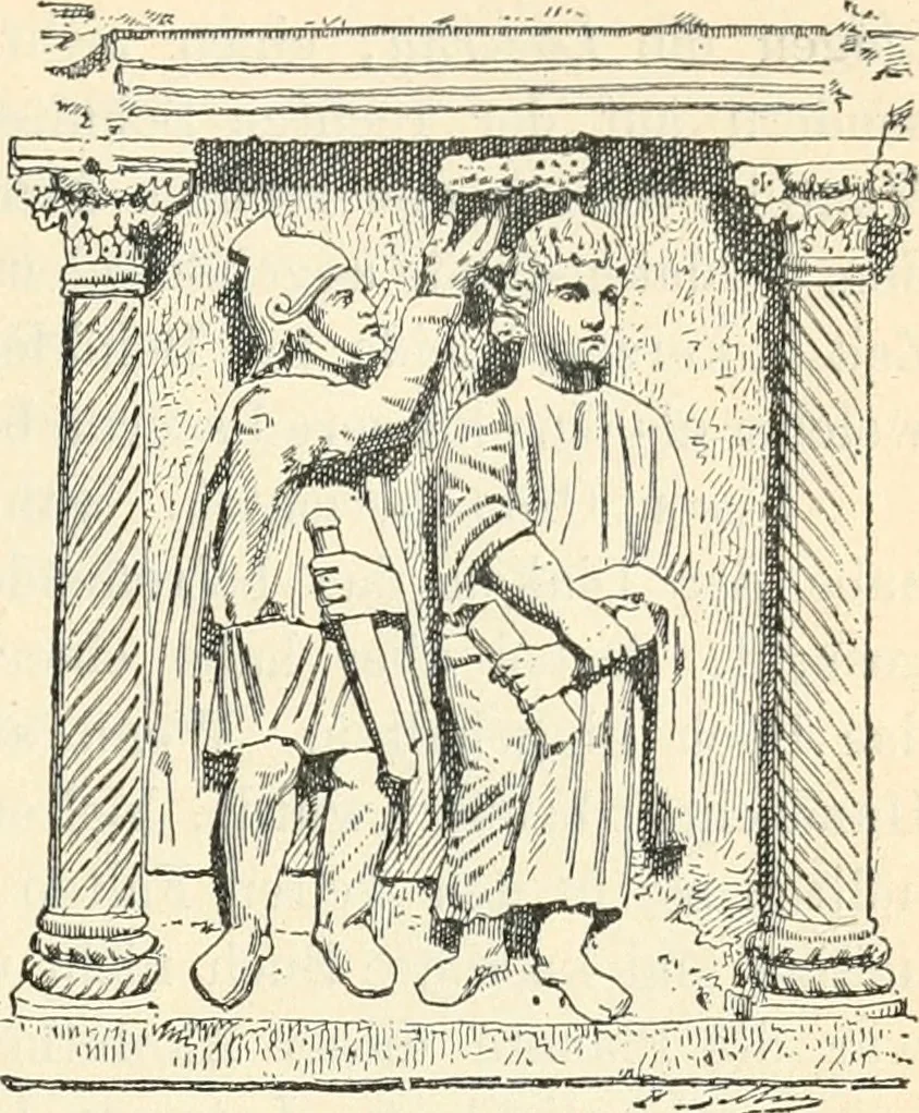 An illustration from Bilder aus der Geschichte der altchristlichen Kunst und liturgie in Italien, 1899, leaf 322