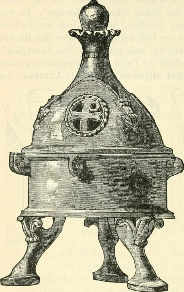 An illustration from Bilder aus der Geschichte der altchristlichen Kunst und liturgie in Italien, 1899, leaf 327