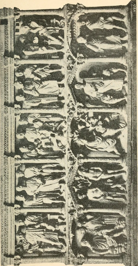 An illustration from Bilder aus der Geschichte der altchristlichen Kunst und liturgie in Italien, 1899, leaf 34