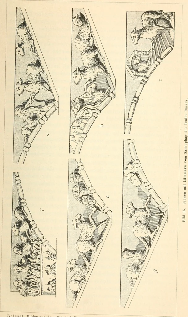 An illustration from Bilder aus der Geschichte der altchristlichen Kunst und liturgie in Italien, 1899, leaf 36