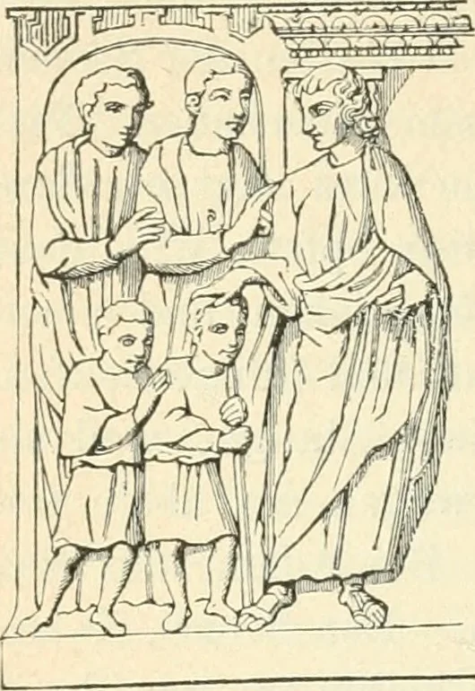 An illustration from Bilder aus der Geschichte der altchristlichen Kunst und liturgie in Italien, 1899, leaf 39