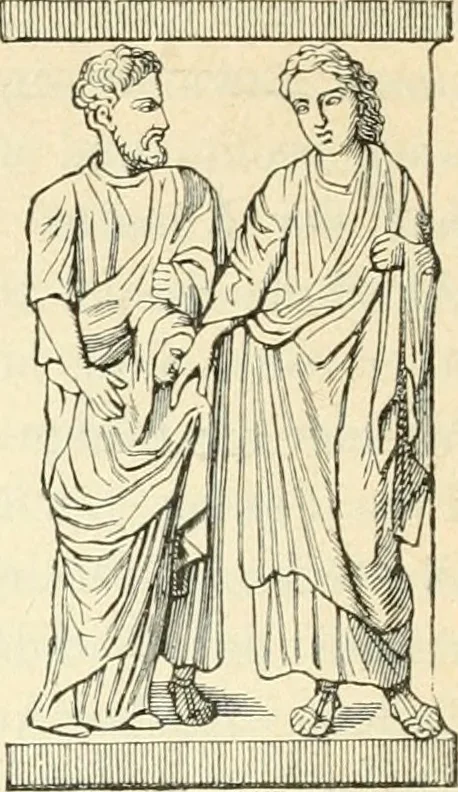 An illustration from Bilder aus der Geschichte der altchristlichen Kunst und liturgie in Italien, 1899, leaf 39
