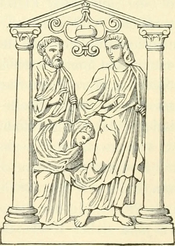 An illustration from Bilder aus der Geschichte der altchristlichen Kunst und liturgie in Italien, 1899, leaf 39