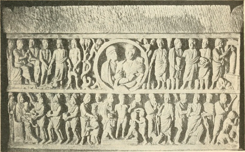 An illustration from Bilder aus der Geschichte der altchristlichen Kunst und liturgie in Italien, 1899, leaf 42