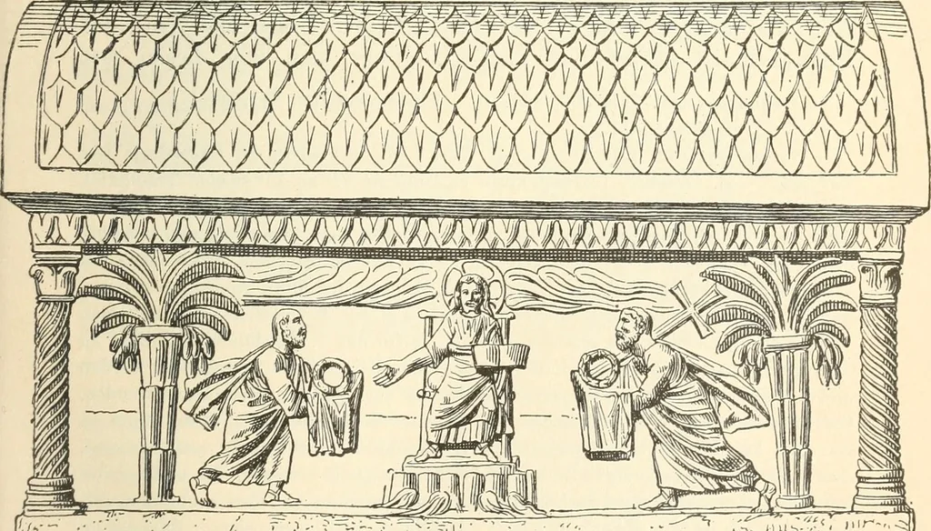 An illustration from Bilder aus der Geschichte der altchristlichen Kunst und liturgie in Italien, 1899, leaf 52