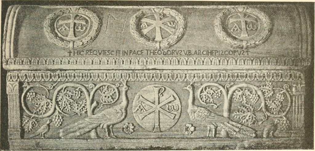 An illustration from Bilder aus der Geschichte der altchristlichen Kunst und liturgie in Italien, 1899, leaf 54