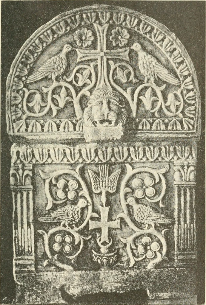 An illustration from Bilder aus der Geschichte der altchristlichen Kunst und liturgie in Italien, 1899, leaf 56