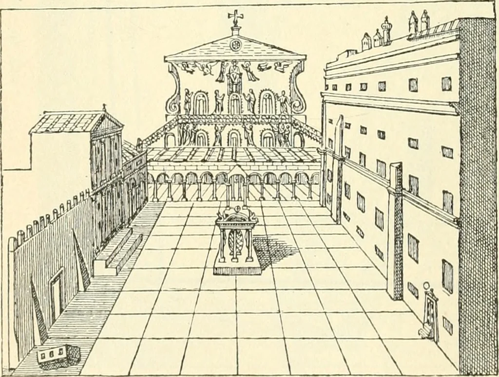 An illustration from Bilder aus der Geschichte der altchristlichen Kunst und liturgie in Italien, 1899, leaf 79