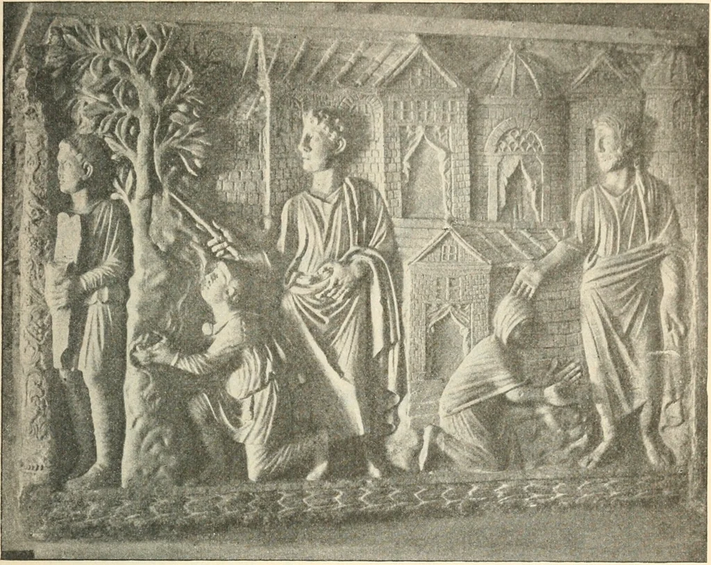 An illustration from Bilder aus der Geschichte der altchristlichen Kunst und liturgie in Italien, 1899, leaf 80