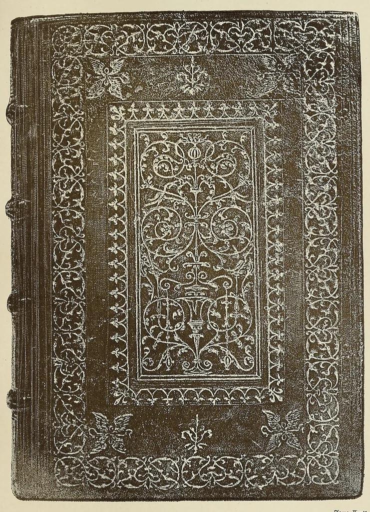 An illustration from The binding of books; an essay in the history of gold-tooled bindings, 1894, leaf 153