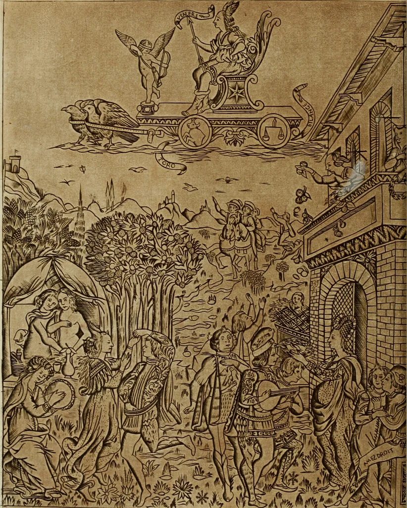 An illustration from A biographical dictionary : containing an historical account of all the engravers, from the earliest period of the art of engraving to the present time : and a short list of their most esteemed works : with the cyphers, monograms, and particular marks, used by each master, accurately copied from the originals, and properly explained : to which is prefixed, an essay on the rise and progress of the art of engraving, both on copper and on wood : with several curious specimens of the performances of the most ancient artists, 1785, leaf 37