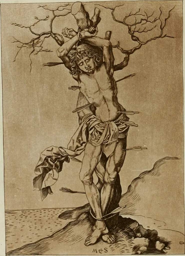 An illustration from A biographical dictionary : containing an historical account of all the engravers, from the earliest period of the art of engraving to the present time : and a short list of their most esteemed works : with the cyphers, monograms, and particular marks, used by each master, accurately copied from the originals, and properly explained : to which is prefixed, an essay on the rise and progress of the art of engraving, both on copper and on wood : with several curious specimens of the performances of the most ancient artists, 1785, leaf 451