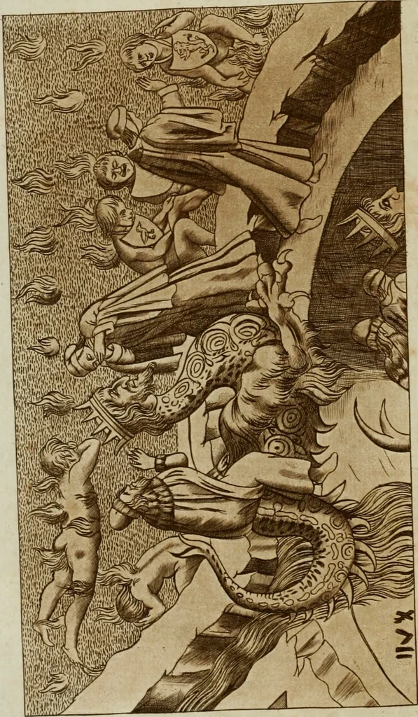 An illustration from A biographical dictionary : containing an historical account of all the engravers, from the earliest period of the art of engraving to the present time : and a short list of their most esteemed works : with the cyphers, monograms, and particular marks, used by each master, accurately copied from the originals, and properly explained : to which is prefixed, an essay on the rise and progress of the art of engraving, both on copper and on wood : with several curious specimens of the performances of the most ancient artists, 1785, leaf 49