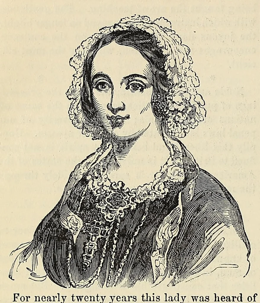 An illustration from Biography of distinguished women; or, woman's record, from the creation to A. D. 1869. Arranged in four eras. With selections from authoresses of each era, 1876, leaf 836
