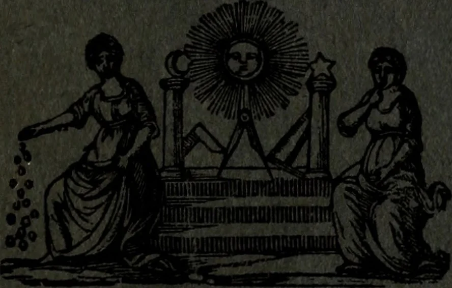 An illustration from Biography of Mrs. Catherine Babington : the only woman mason in the world, and how she became a Blue lodge mason, 1912, leaf 4