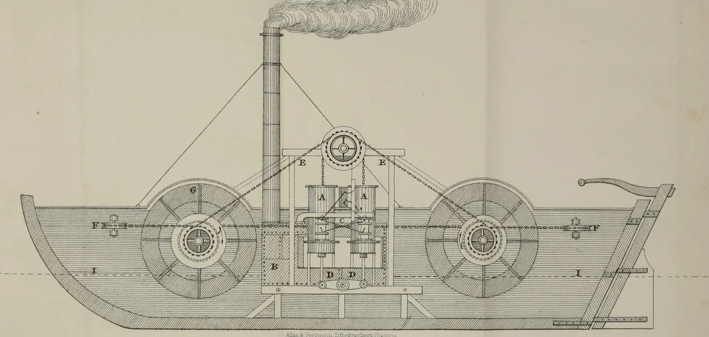 An illustration from Biography of William Symington, civil engineer; inventor of steam locomotion by sea and land. Also, a brief history of steam navigation.., 1862, leaf 11