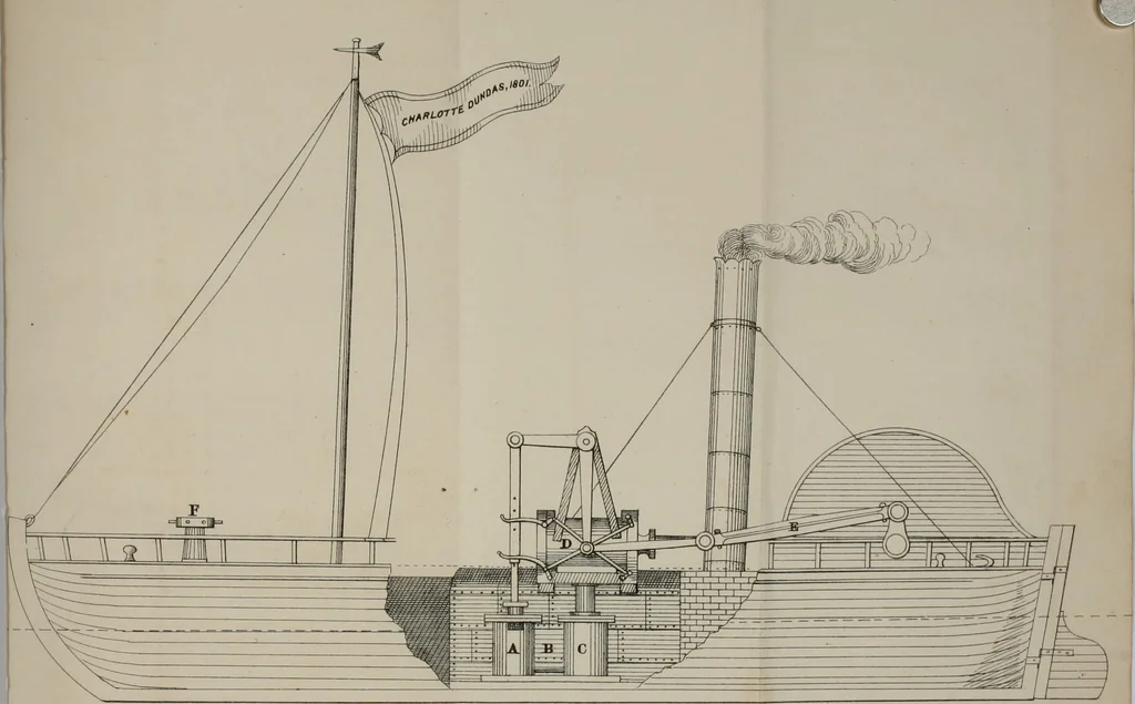 An illustration from Biography of William Symington, civil engineer; inventor of steam locomotion by sea and land. Also, a brief history of steam navigation.., 1862, leaf 13
