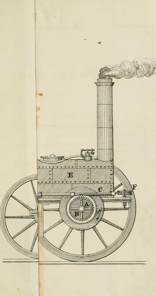 An illustration from Biography of William Symington, civil engineer; inventor of steam locomotion by sea and land. Also, a brief history of steam navigation.., 1862, leaf 8