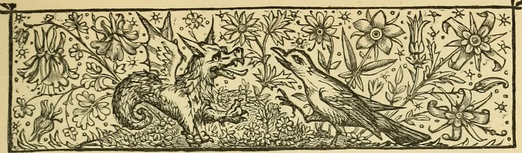 An illustration from The biography and typography of William Caxton, England's first printer, 1882, leaf 12