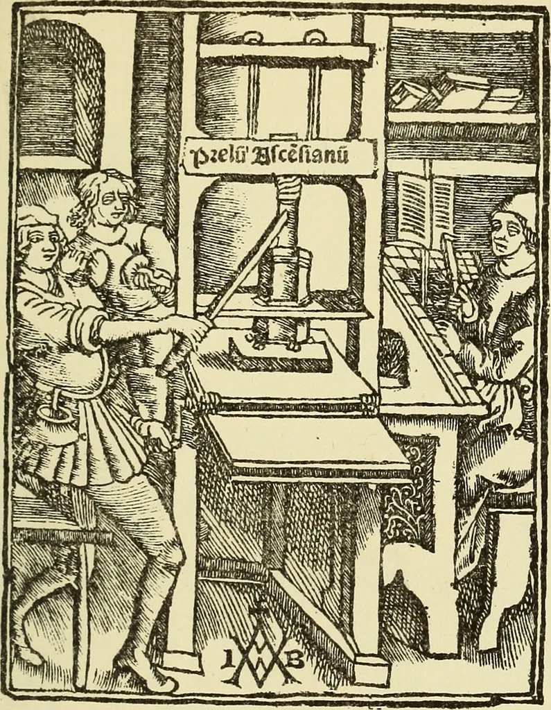An illustration from The biography and typography of William Caxton, England's first printer, 1882, leaf 158