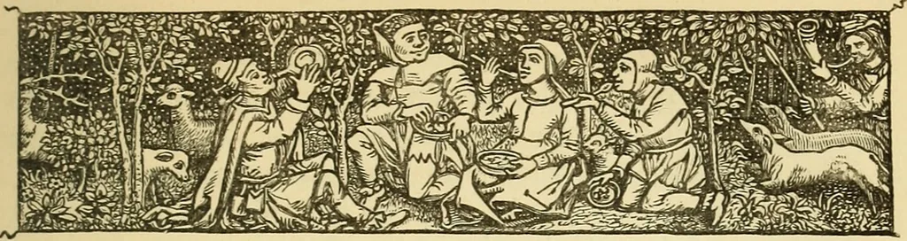 An illustration from The biography and typography of William Caxton, England's first printer, 1882, leaf 34