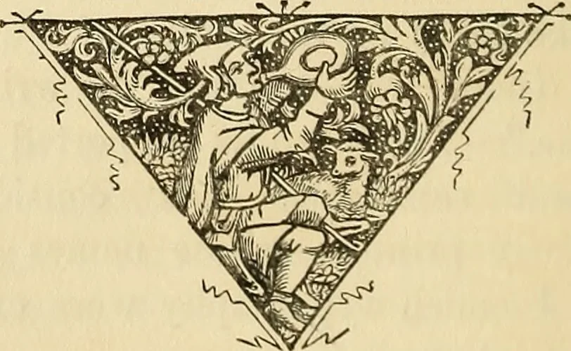 An illustration from The biography and typography of William Caxton, England's first printer, 1882, leaf 59
