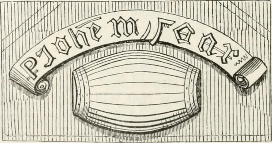 An illustration from The biography and typography of William Caxton : England's first printer, 1877, leaf 17