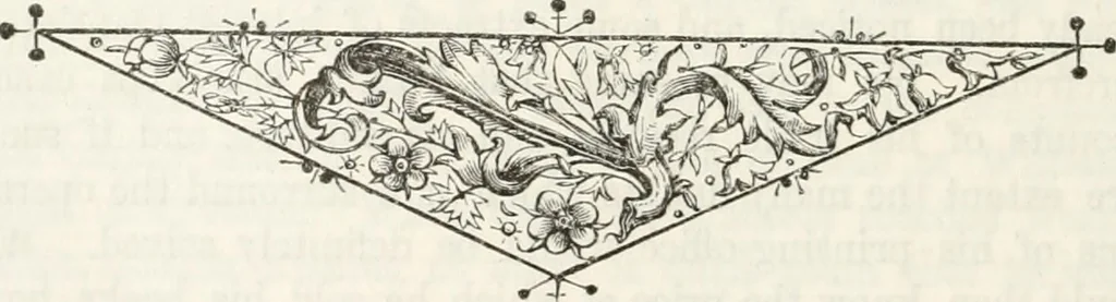 An illustration from The biography and typography of William Caxton : England's first printer, 1877, leaf 171