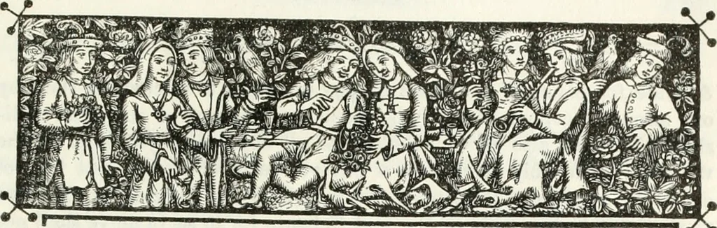 An illustration from The biography and typography of William Caxton : England's first printer, 1877, leaf 174