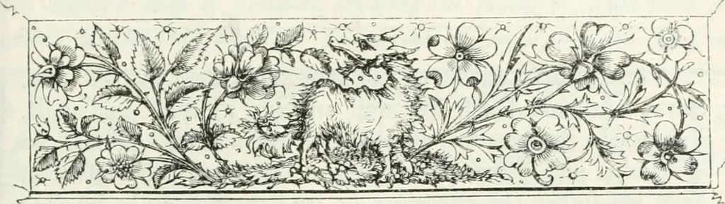 An illustration from The biography and typography of William Caxton : England's first printer, 1877, leaf 20