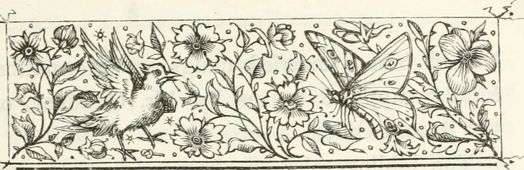 An illustration from The biography and typography of William Caxton : England's first printer, 1877, leaf 8