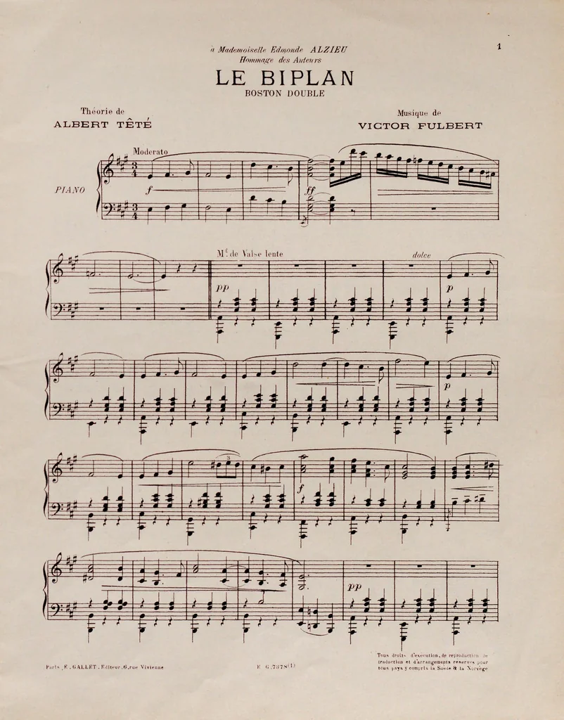 An illustration from Le biplan : Boston double, 1912, leaf 3