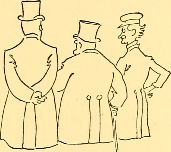 An illustration from Bird Center cartoons, a chronicle of social happenings at Bird Center, Illinois; pictures and text, 1904, leaf 100