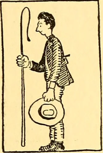 An illustration from Bird Center cartoons, a chronicle of social happenings at Bird Center, Illinois; pictures and text, 1904, leaf 112